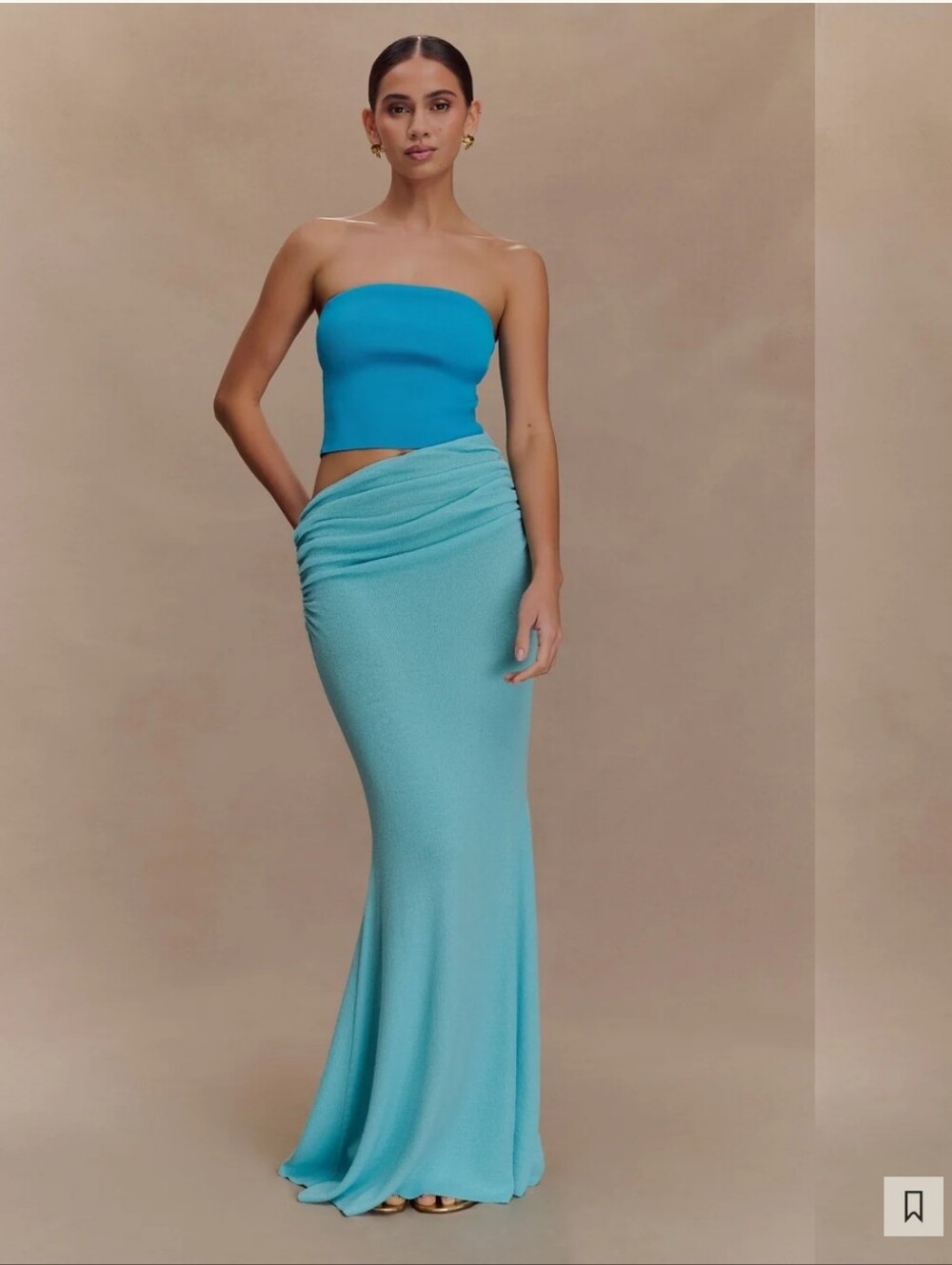 Jasiel Strapless Knit Maxi Dress